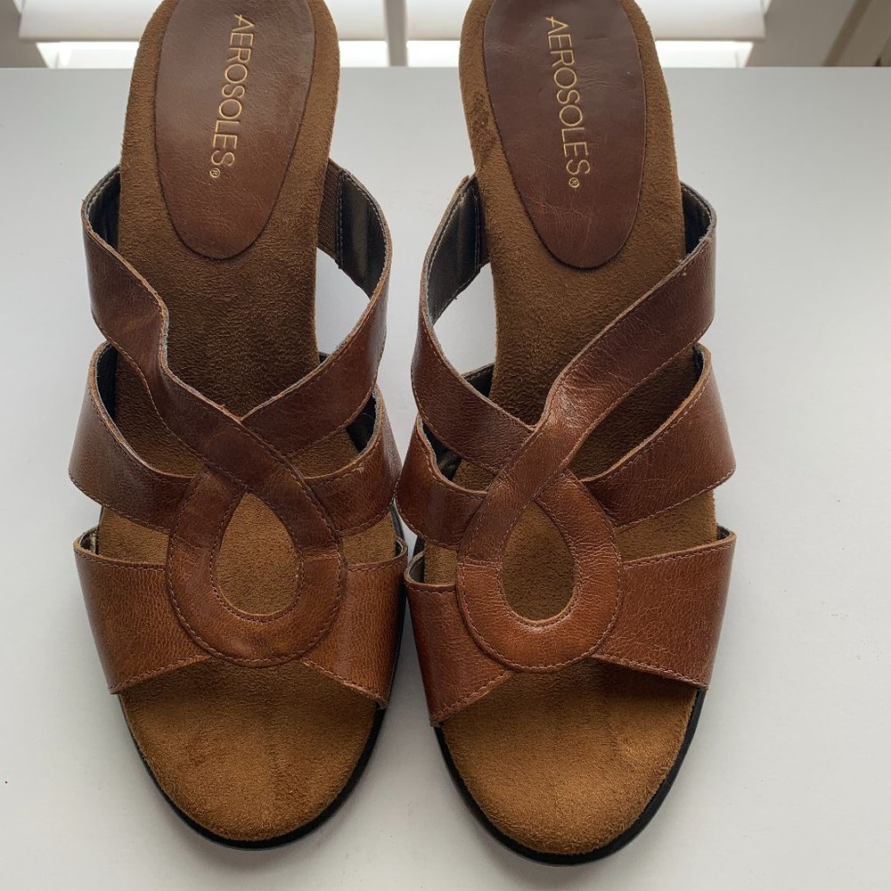 Aerosole Sandals Brown leather size 8
